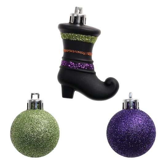 6 Pack Witch Boot & Ball Shatterproof Ornaments by Ashland®